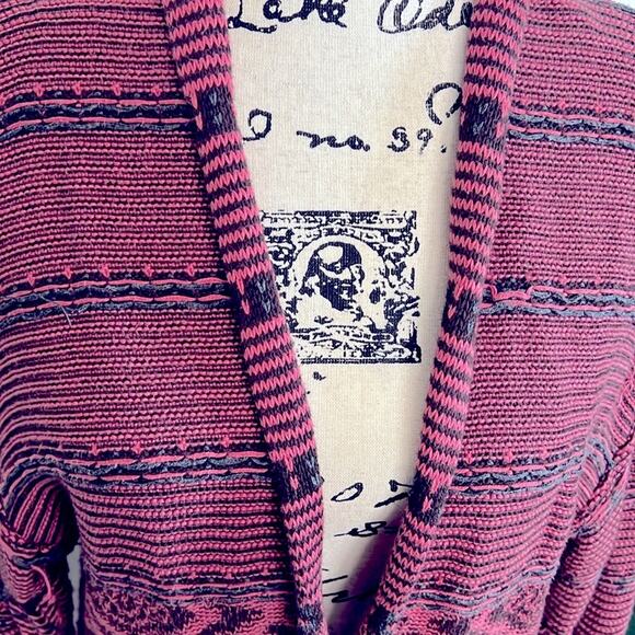 BP Nordstrom Pink & Brown Knit Cardigan Sweater Size Large - Picture 5 of 11